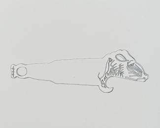 "Bottle Opener", an original ink on paper by listed artist, Howard Hack. Professionally framed and measures in frame, 23.5” H x 29.5” W. Howard Edwin Hack (July 6, 1932 – June 11, 2015) was an American representational painter and graphic artist, with works in numerous museum collections. Known for an innovative approach to a variety of media, as well as use of traditional oil paints, Hack began working in the late 1940s.

