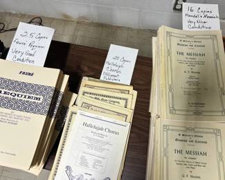Sheet Music, Faure Requiem, Hallelujah, The Messiah 