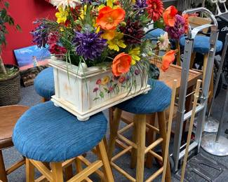 Stools, Floral Arrangements 