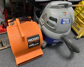 Ridgid Air Blower and Shop Vac