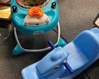 Childs Little Tike rocker and Childs walker