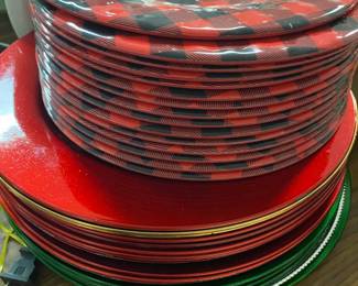 Chargers and Plaid plastic plates