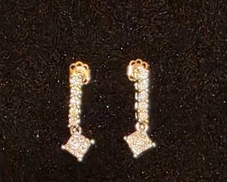 10K and Diamonds earrings 