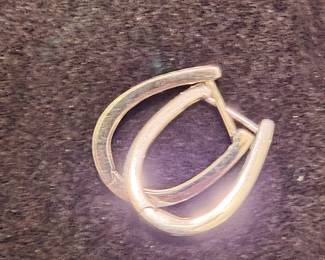 14K White Gold and Diamond earrings 