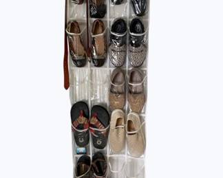 6 - Assorted Women's Shoes w/ Holder - Size - 8.5
