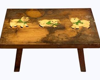 326 - Wood Stool - 12 x 8 x 8
