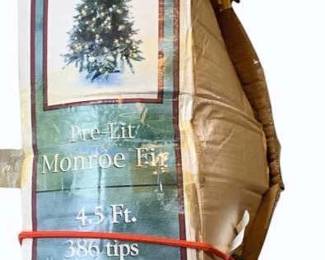 572 - Monroe Fir Christmas Tree in Box - 4.5" used as-is electric/electronic/mechanical item - no guarantee all components, untested.

