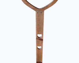 149 - Wood Heart Stand - 48 x 15 x 10
