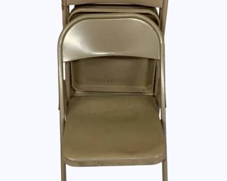 308 - 3 Metal Folding Chairs - 18 x 16 x 30
