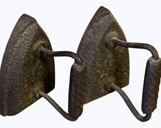 164 - 2 Antique Cast Iron Sad Irons
