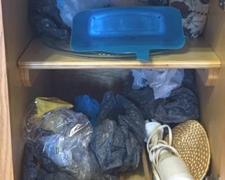 38 - Cabinet of Assorted Items used as-is electric/electronic/mechanical item - no guarantee all components, untested.
