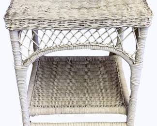 331 - Wicker Side Table - 17 x 17 x 26
