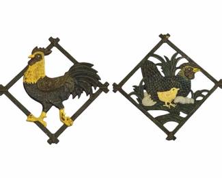 61 - 2 Wall Hangings - 9 x 9
