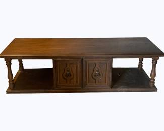 586 - Wood Coffee Table - 59 x 22 x 17
