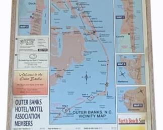 221 - Framed Map - 12 x 17.5
