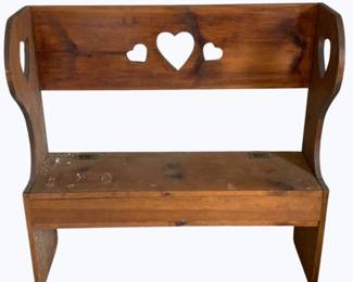 559 - Wood Bench - 37.5 x 16 x 36
