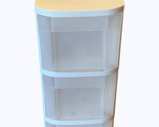 107 - 3 Drawer Plastic Storage Cart - 15.5 x 10 x 26.5
