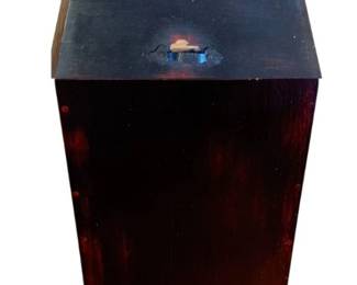 22 - Wooden Bin w/ hinged lid - 19 x 18 x 30
