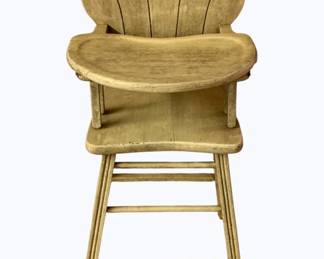 305 - Wood Antique Highchair - 17 x 16 x 39.5
