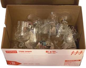 233 - Box of Assorted Stemware Glasses
