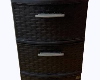276 - 3 Drawer Plastic Storage Bin - 15 x 13 x 25
