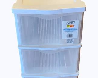 102 - 3 Drawer Plastic Storage Container
