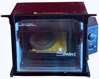 211 - Compact Showtime+ Rotisserie & BBQ Oven 18 x 10 x 11 - used as-is electric/electronic/mechanical item - no guarantee all components, untested.
