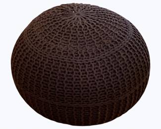 192 - Woven Fabric Poof - 14"
