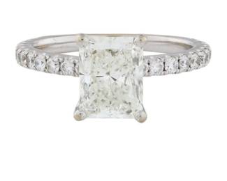 14k gold 2.01 carat center Diamond Ring