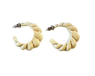 Carved bone earrings