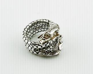 John Hardy Sterling silver Double Dragon Naga Ring