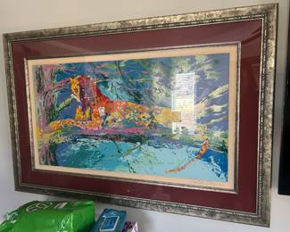 Leroy neiman “Kenya leopard” signed limited 171/300