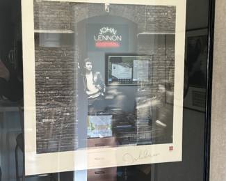 John Lennon print signed by John Lennon 