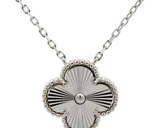 Diamond-Cut Four-Leaf Clover Necklace
