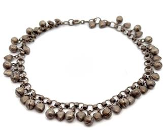 Vintage Drop Charm Chiming Bells Rich Patina Anklet