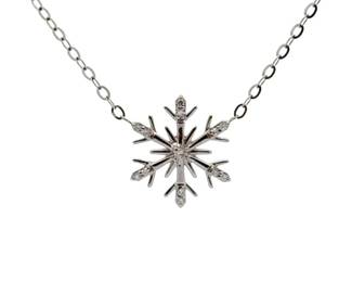 Natural Diamond Snowflake Layering Necklace