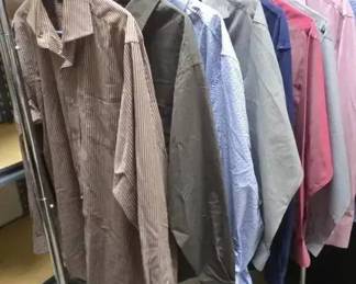 CT438Mens Long Sleeve Dress Shirts. Large And Xlarge