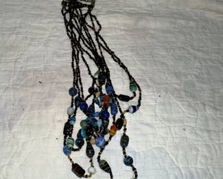 Multi Strand Glass Beaded Necklace $6.00