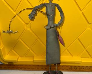 Folk Art Woman with Flower $10.00