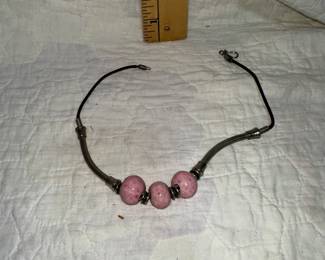 Pink Stone Necklace $5.00