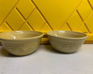 Western Monmouth Yellowware Mapleleaf Bowls $30.00