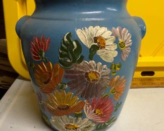 Blue Ransburg Pottery Cookie Jar $18.00