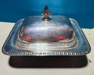 Silver Plated Butter Dish $10.00