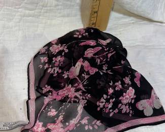 Elaine Gold Purple Butterfly Scarf $4.00