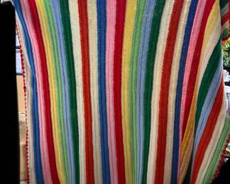 Crochet Striped Blanket $8.00