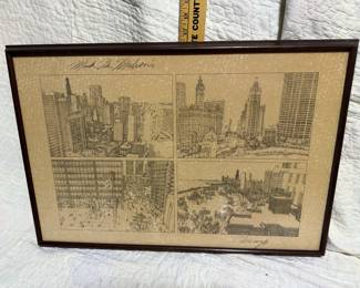 Chicago Scenes Mark Andrew McMahon Signed $55.00