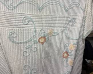 Floral Chenille Bedspread (has some fraying) $28.00
