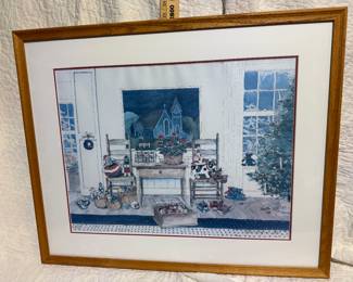Living Room Scene Print Framed $15.00