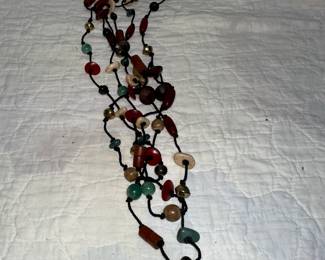 Multi Strand Multi Stone Necklace $5.00
