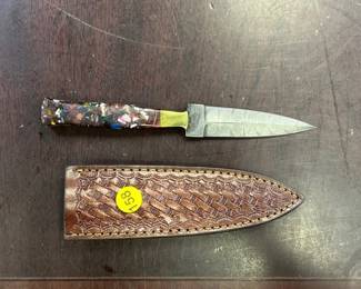 DAMASCUS KNIFE AND SHEATH
